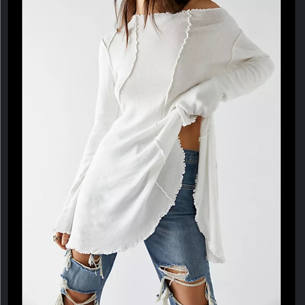 NFS We The Free White Long Sleeve Dress - Picture 1 of 3
